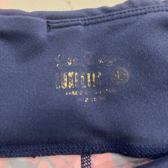 Lilly Pulitzer Luxletic Weekender Mid Rise Leggings in Low Tide Navy Size Large - Picture 6 of 10